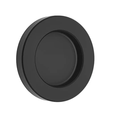 Abbildung von SO TECH® Türgriff Schiebetürgriff TEYO selbstklebend (3M VHB), schwarz eloxiert Ø 70 x 10 mm für Glas Türen &amp; Zimmertüren