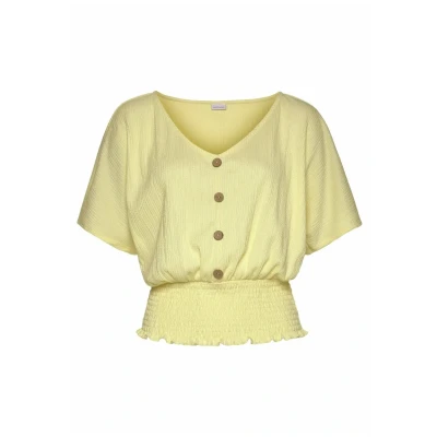 Abbildung von Lascana Bluse, Damen, Größe: 32/34, Pastellgelb