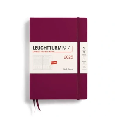 Abbildung von LEUCHTTURM1917 370795 Wochenplaner Medium (A5) 2025, Port Red, Englisch
