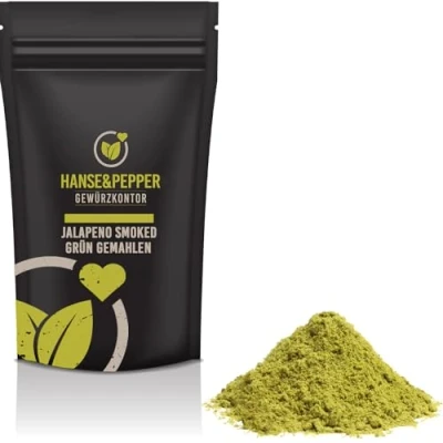 Abbildung von 100g Jalapeno grün Smoked Gewürz gemahlen fruchtig scharf Chili Pulver Chipotle