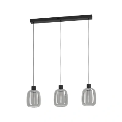 Abbildung von EGLO connect LED Hängelampe Molochio Z, 3 fl., schwarz, klar