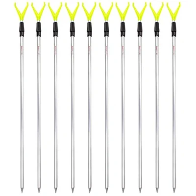 Abbildung von Arapaima Fishing Equipment rodhold Rutenhalter, (10er Set, 10 tlg., Aluminum Teleskop Angelhalter)