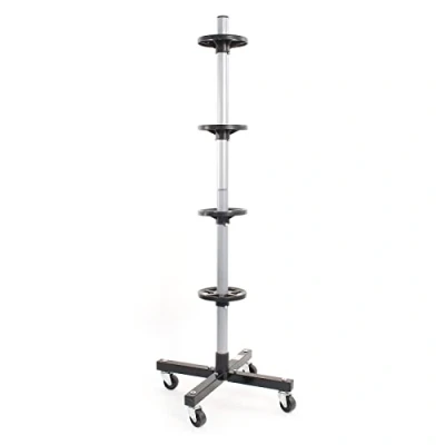 Abbildung von Wiltec Felgenbaum Fahrbar Reifenständer Reifenbaum Felgenständer Reifenwagen bis 225 mm Reifen