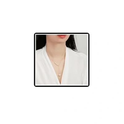 Abbildung von Perlen Anhänger Halskette Niedliche Kunstperlen Y Form Pullover Kette Schmuck für Frauen Mädchen Teenager (Gold)