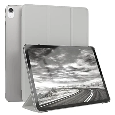 Abbildung von EAZY Case Schutzhülle für iPad Air 4 / 5 Hülle 10,9&quot; Smart Cover Tablet Smartcase zum Aufstellen Klapphülle mit Standfunktion Sleep Wake Up Funktion Tasche Kunstleder Etui Grau
