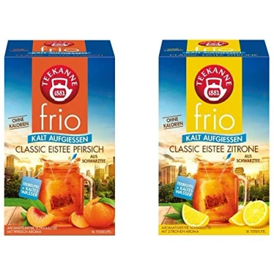 Abbildung von Teekanne frio Eistee Doppelpack Classic Pfirsich und Zitrone (2 x 45g)