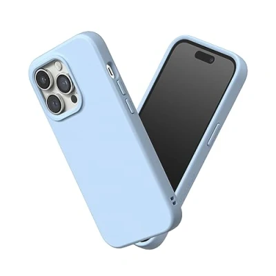 Abbildung von RhinoShield Case kompatibel mit [iPhone 14 Pro] SolidSuit Stoßdämpfende &amp; schlanke Schutzhülle Premium Finish 3.5 Meter Fallschutz Gletscherblau