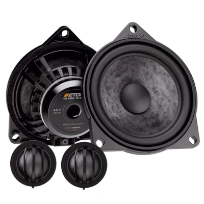 Abbildung von ETON UG BMW10NU Ultimate 10 cm/4“ High End Plug &amp; Play Komponenten System, Auto Lautsprecher kompatibel mit BMW und Mini Fahrzeugen, Sound System für Türeinbau (N Korb), 1 Paar