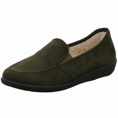 Abbildung von Rohde Damen Hausschuh Ballerina Slipper Fußbett Ballerup 2224, Größe:36 EU, Farbe:Grün