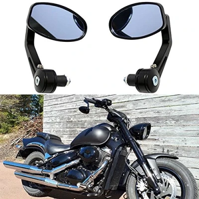 Abbildung von Ein Paar Motorrad Spiegel Lenkerendenspiegel Lenkerspiegel Rückspiegel 7/8 22mm