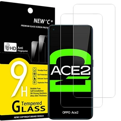Abbildung von NEW&#039;C 2 Stück, Panzer Schutz Glas für Oppo Ace 2, A52, Frei von Kratzern, 9H Härte, HD Displayschutzfolie, 0.33mm Ultra klar, Ultrabeständig