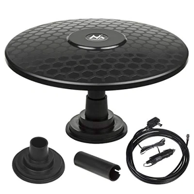 Abbildung von Maclean MCTV 945 Omnidirektionale Antenne Multidirektionale Außenantenne Aktive Fernseher DVB T/T2 H.265 HEVC (Magnet 12/24V)