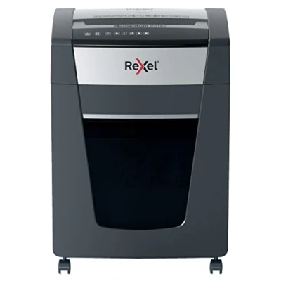 Abbildung von Rexel Aktenvernichter Momentum Extra P515+, Mikroschnitt, 17 15 Blatt A4 (70 80 g/m²) Kapazität, Sicherheitsstufe P5, Anti Papierstau Technologie, 30L Abfallbehälter, Schredder, schwarz, 2021515MEU