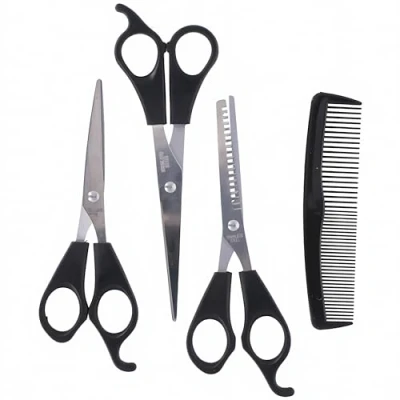 Abbildung von EDCO Haarschere HAARSCHNEIDE SET 4 teilig aus Edelstahl Modellierscher Kamm 18, (4 tlg), Friseurscheren Effilierschere Friseurschere Schere