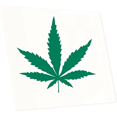 Abbildung von INDIGOS UG Aufkleber Autoaufkleber JDM Die cut Hanf Blatt 300x300mm grün Heckscheibe Heckscheibenaufkleber Sticker Tuning Boot Auto Laptop LKW
