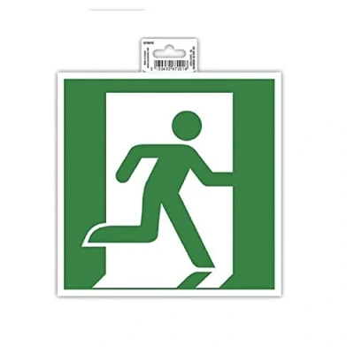 Abbildung von Exacompta 67001E Notausgang rechts Klebeschild 20x20cm Grün aus UV beständigem PVC Hinweisschild Schilder Warnhinweis Sticker Aufkleber Türschild