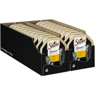 Abbildung von SHEBA Schale Nassfutter für Katzen Sauce Collection Frikassee mit Truthahn und Gemüse 2 x 11 85g