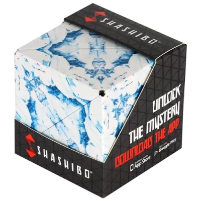 Abbildung von SHASHIBO Formwechsel Box Preisgekrönter, patentierter Zappelwürfel mit 36 Seltenerdmagneten lässt Sich in über 70 Formen verwandeln (Wild Series Arctic)