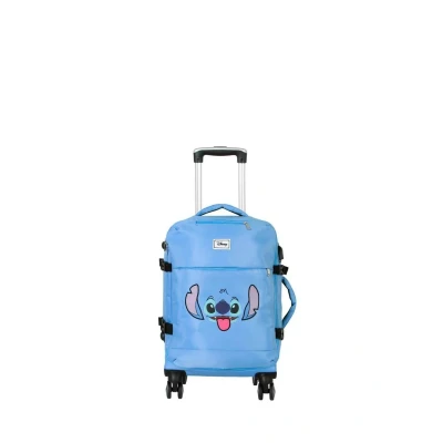 Abbildung von Lilo und Stitch Face Kabinenkoffer 4 Rad, Blau