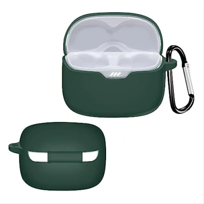 Abbildung von GIOPUEY Hülle für JBL Tune Beam, Silikon Stoßfeste Schutzhülle, Ultradünn Case Cover, Kein Geruch, Armee grün