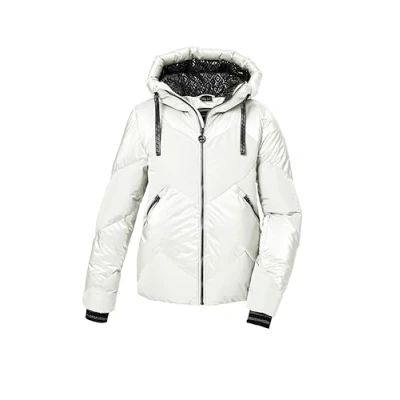 Abbildung von killtec Damen Skijacke/Funktionsjacke in Daunenoptik mit abzippbarem Schneefang KSW 100 WMN SKI QLTD JCKT, gebrochenes weiss, 40, 42036 000