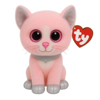 Abbildung von TY 2007516 Fiona Cat Beanie Boo Pink Plüschtier, Mehrfarbig