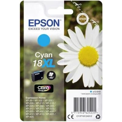 Abbildung von Epson 18XL cyan tintenpatrone 6,6ml C13T18124012 original