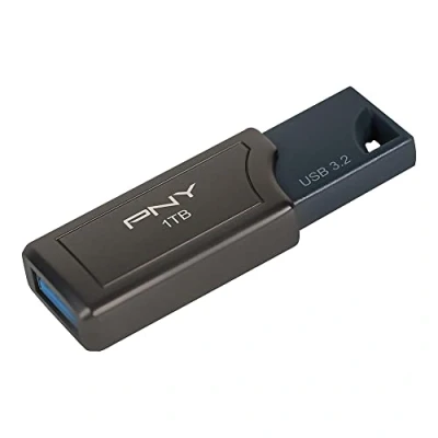 Abbildung von PNY 1TB PRO Elite V2 USB 3.2 Gen 2 Flash Laufwerk, bis zu 600 MB/s Lesegeschwindigkeit, Dunkelgrau