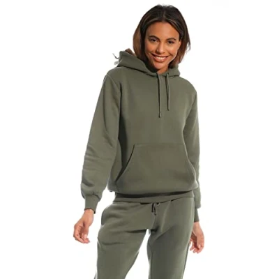 Abbildung von Light &amp; Shade LSLSWT005 Super Soft Touch Loungewear Kapuzen Sweatshirt Oberteil für Damen, Army, S