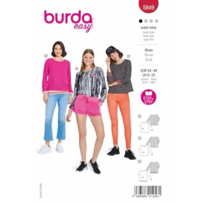Abbildung von Bluse Burda 5849 34 48