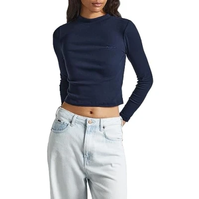 Abbildung von Pepe Jeans Winona Perkins Langarmshirt, Damen, Größe: Large, Dulwich blue