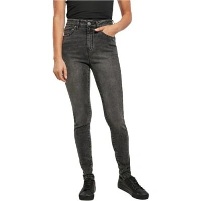 Abbildung von Urban Classics Jeans Skinny Fit, Damen, Größe: 26x30, Black stone washed