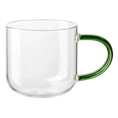 Abbildung von ASA coppa Glas Becher mit grünem Henkel 0,4l