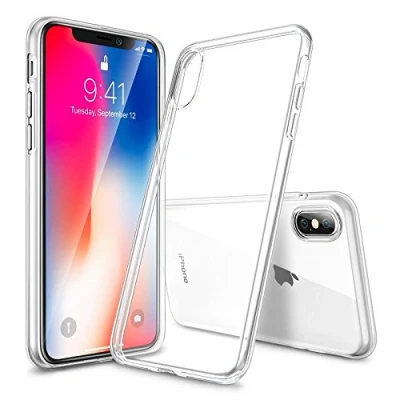 Abbildung von CoverKingz Handyhülle für iPhone XS/iPhone X Silikonhülle Soft Case Bumper Durchsichtig Handy Hülle Slim Cover Transparent
