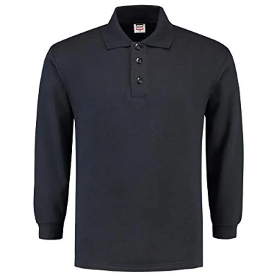 Abbildung von Tricorp 301004 Casual Polokragen Sweatshirt, 60% Gekämmte Baumwolle/40% Polyester, 280g/m², Marine, Größe 7XL