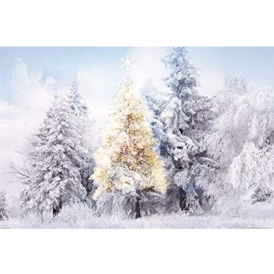 Abbildung von 1art1 Weihnachten XXL Poster Im Verschneiten Winterwald Plakat Bild 120x80 cm