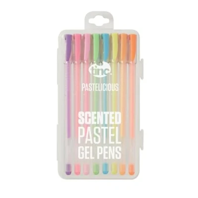 Abbildung von Tinc Pastelicious flüssiges Gelstifte Set mit Fruchtduft und Etui für Kinder, Schule Zuhause, 8 Farben fruchtigem Duft, Mädchen Jungen, Pastell Neonfarben, Stück