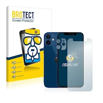 Abbildung von BROTECT Schutzglas für Apple iPhone 12 mini (Display+Kamera) Schutzfolie Panzer Folie Glas [Extrem Kratzfest 9H, Anti Fingerprint, Ultra Transparent]