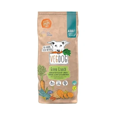Abbildung von VEGDOG Green Crunch veganes Trockenfutter für Adulte Hunde mit Süßkartoffel und Linsen, getreidefreies Alleinfutter Allergiker alternativer Proteinquelle (2 kg)