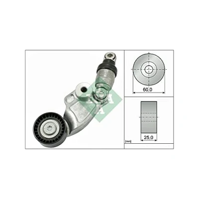 Abbildung von INA 533 0128 10 Spannarm, Keilrippenriemen MAZDA: 6 Limousine, 3 Kombi