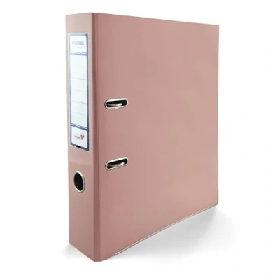 Abbildung von Netuno 1x Akten Ordner glänzend Pastellrosa DIN A4 Ekobox Premium Edition 2 Ring Mechanik Ringorder 75 mm Kunststoff breit Büroordner Plastikordner Briefordner Ringmappe breiter Aktenordner