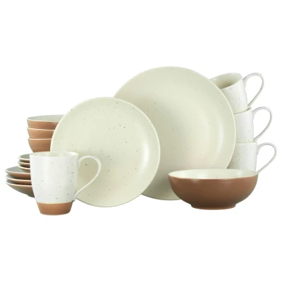Abbildung von CreaTable Kombiservice &quot;Geschirr Set Sand Dunes&quot;, (Set, 16 tlg., Kaffeeservice und Tafelservice im Set, für 4 Personen), Service, handwerklicher Töpfercharakter, Teile, Personen