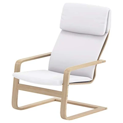Abbildung von Custom Slipcover Replacement Nur Abdeckung. Der Stuhl ist nicht im Lieferumfang enthalten. Bezug aus Baumwolle für Ikea Pello Sesselbezug (weiße Baumwolle)