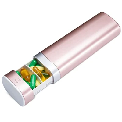 Abbildung von Betife Tablettenbox 7 Tage, BPA Frei Tägliche Pillendose, Wöchentliche Reise Medikamentenbox, Pillenbox für Vitamine, Medikamente, Pillen, Tabletten Organizer unterwegs (Rosa)