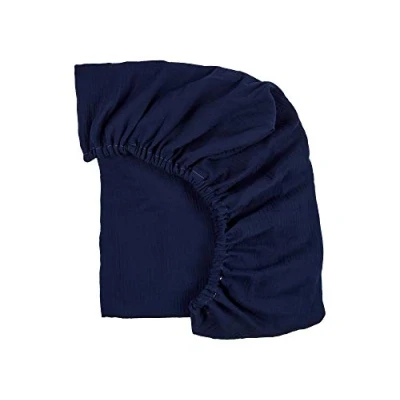 Abbildung von Spannbettlaken Musselin dunkelblau, KraftKids, 100% Baumwolle Musselin, 120 x 60 cm