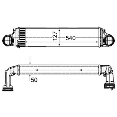 Abbildung von MAHLE ORIGINAL CI 488 000S Ladeluftkühler BMW: 3 Limousine, X3, Coupe
