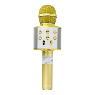 Abbildung von COFI 1453 Multimedia Karaoke Mikrofon Kabelloser Bluetooth Lautsprecher 1200mAh Gold