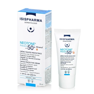 Abbildung von ISISPHARMA NEOTONE Prevent SPF 50+ Tönungscreme mit UV , UVB und Blaulichtschutz Mineralischer Sonnenfilter, Für empfindliche Haut schwangere Frauen Frankreich