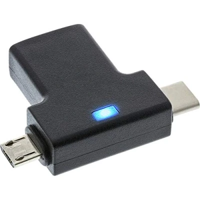 Abbildung von InLine 35804 USB 3.1/2.0 OTG T Adapter, Typ C Stecker oder Micro an A Buchse