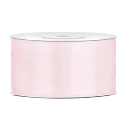 Abbildung von Libetui 25 Meter Satinband Puderrosa Breite 50mm Schleifenband hellrosa Dekoband Rosa Geschenkband Geschenkverpackung Deko Hochzeit Samtband 5cm